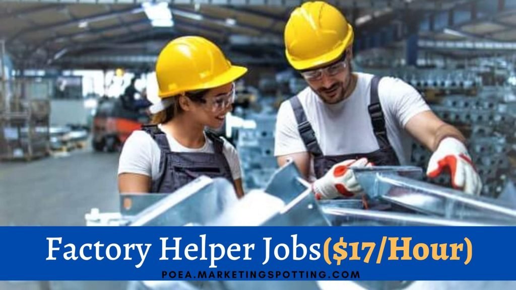 Factory Helper Jobs In Canada