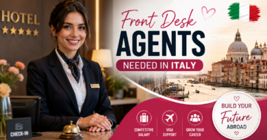 Front desk agent needed in italy